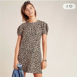 Velvet Brand’s “Jolene” Animal Print Mini Dress From Anthropology, Women’s Small